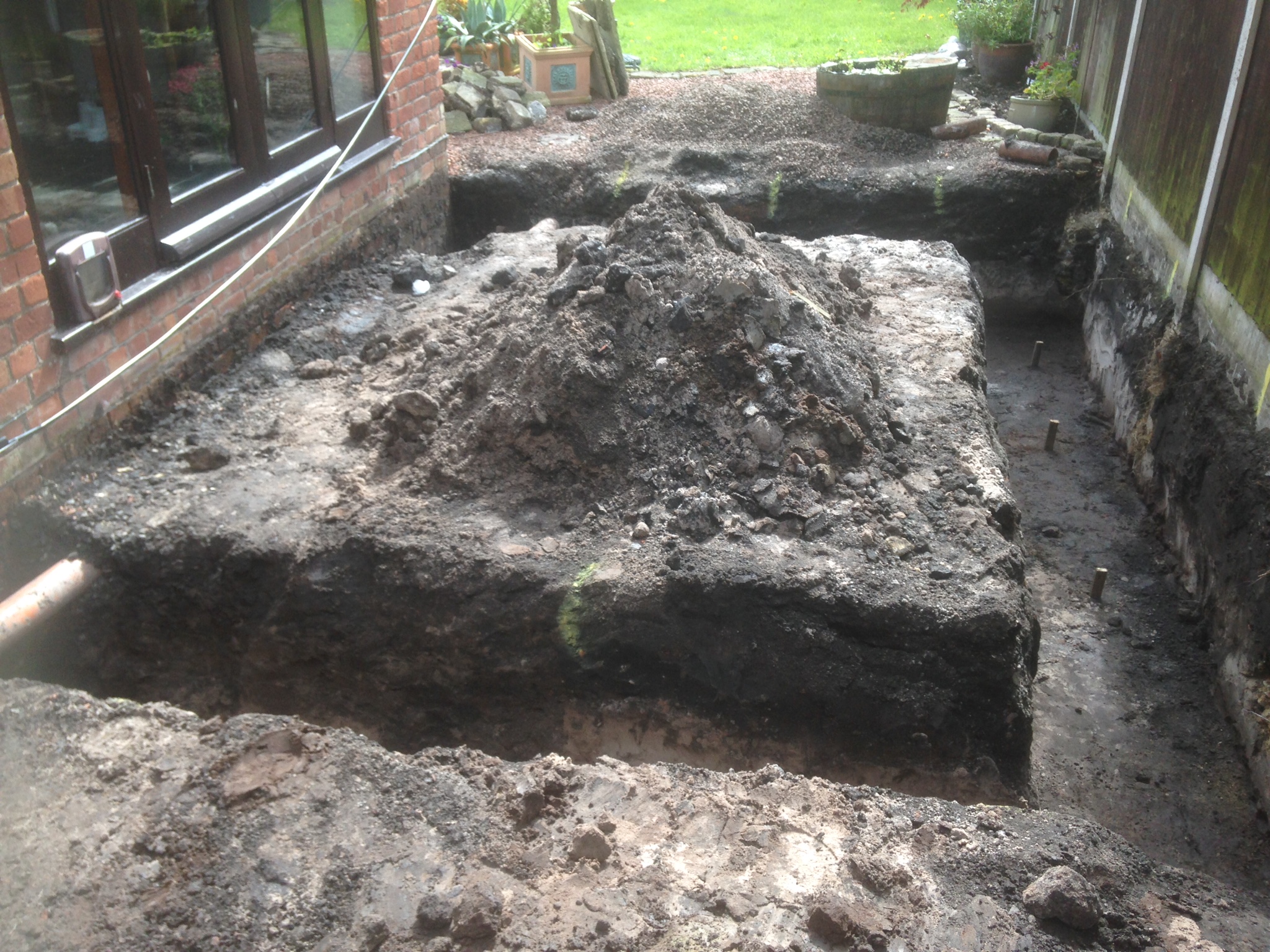Burscough Orangery Installation. Foundations and Footings. PJC
