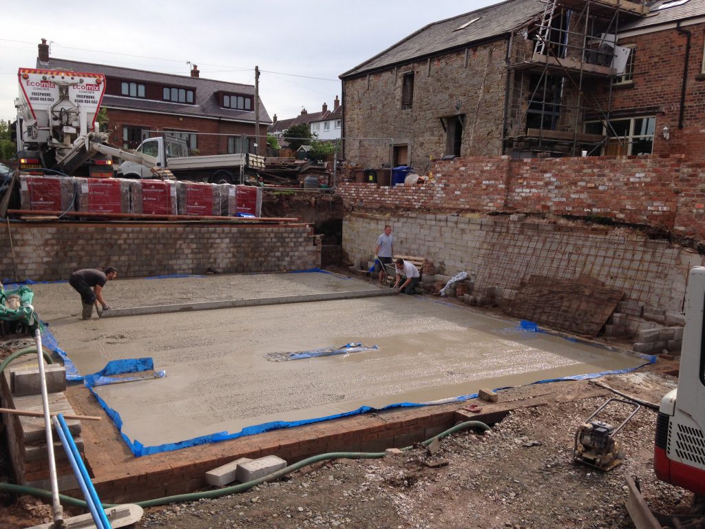 New build Concrete Base / Concrete Slab in Mawdesley Lancashire PJC