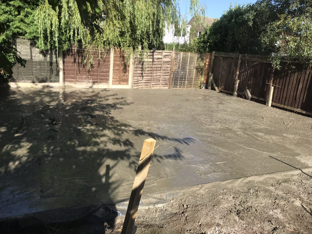 Installation of Garden Room / Summer House Concrete Base. Lancashire PJC Groundwork Contractors